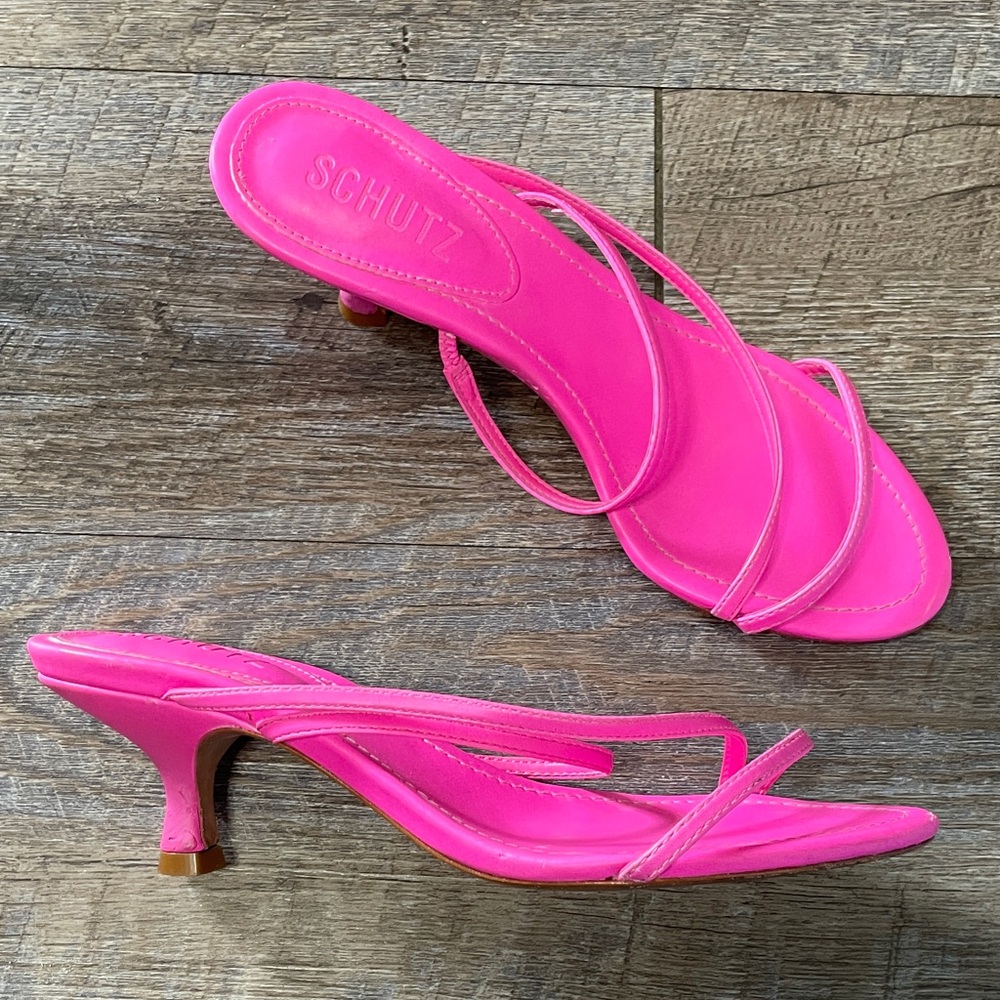 SCHUTZ Pink Strappy Heels